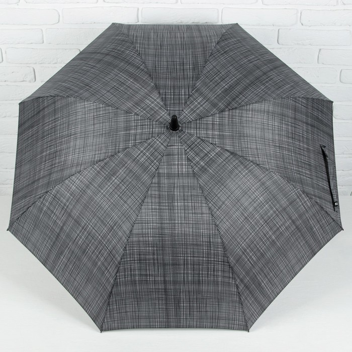 Зонт-трость "Фактура", полуавтоматический, R=56см, цвет серый