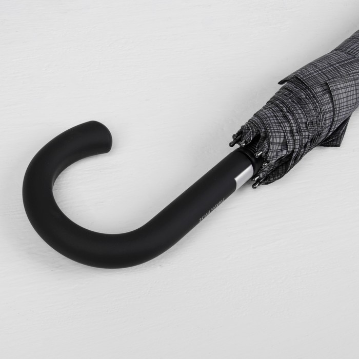 Зонт-трость "Фактура", полуавтоматический, R=56см, цвет серый