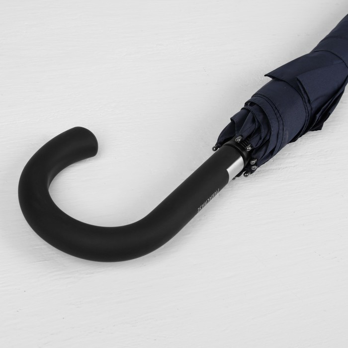 Зонт-трость "Однотонный", полуавтоматический, R=56см, цвет синий