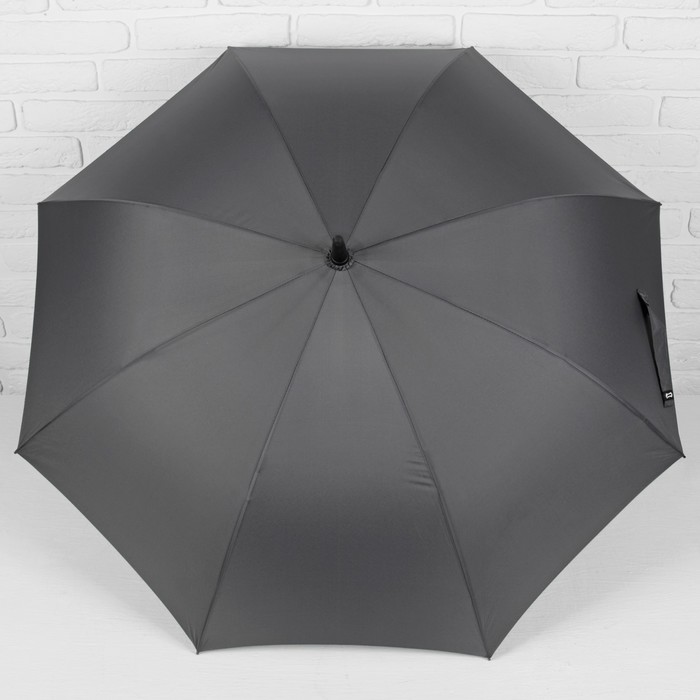Зонт-трость "Однотонный", полуавтоматический, R=56см, цвет серый