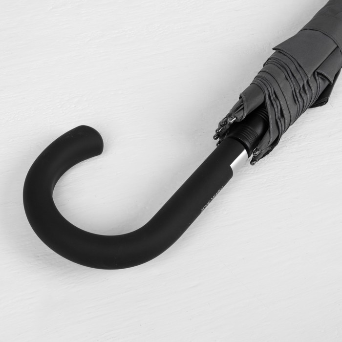 Зонт-трость "Однотонный", полуавтоматический, R=56см, цвет серый