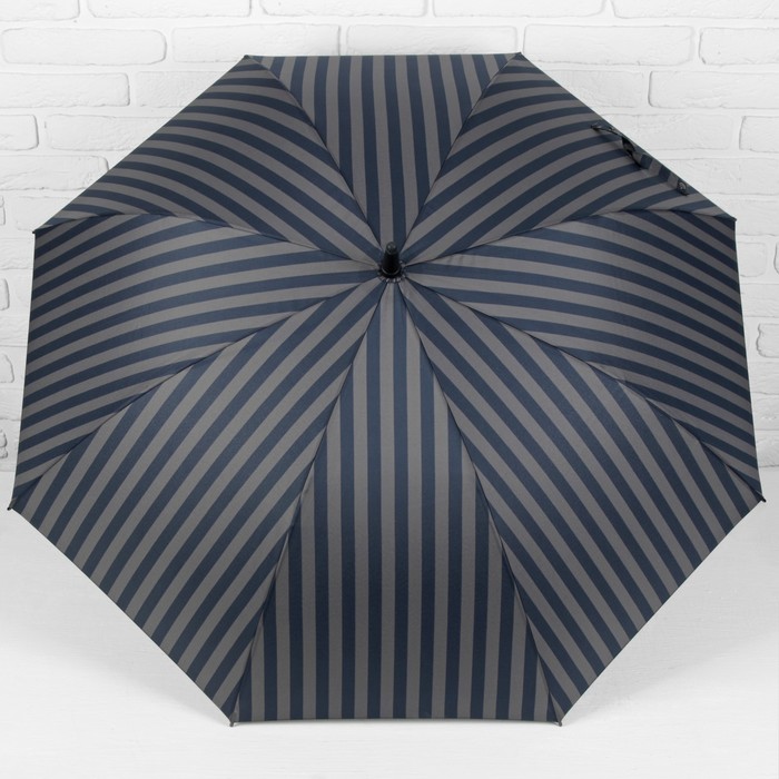 Зонт-трость "Стиль", полуавтоматический, R=56см, с чехлом, цвет серый/чёрный