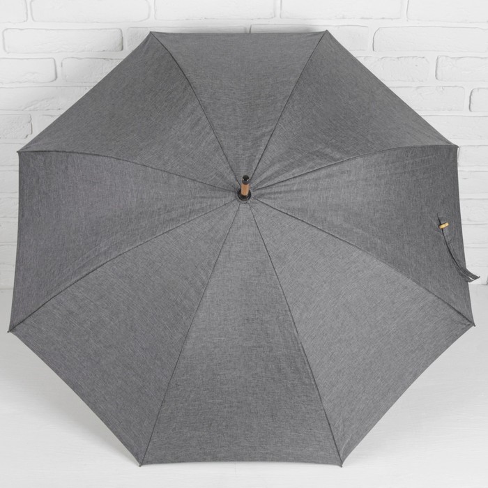 Зонт-трость "Однотонный", механический, R=52см, цвет серый