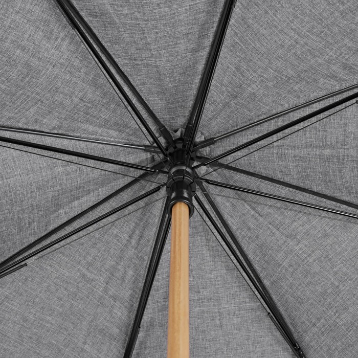 Зонт-трость "Однотонный", механический, R=52см, цвет серый