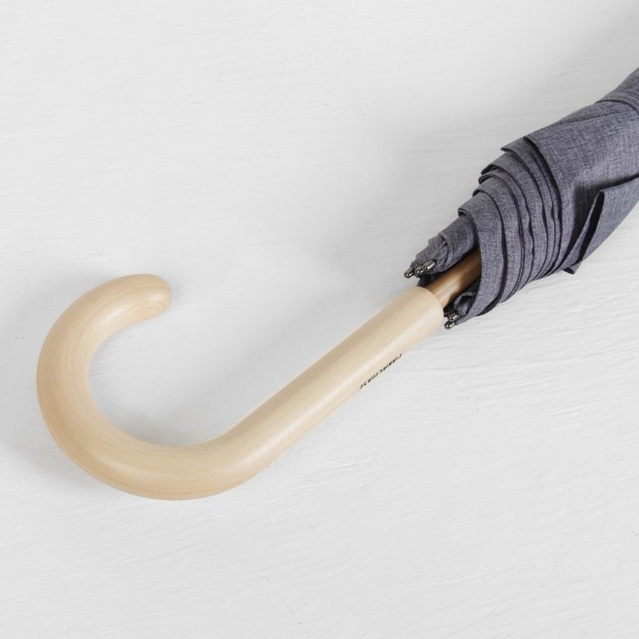 Зонт-трость "Однотонный", механический, R=52см, цвет синий