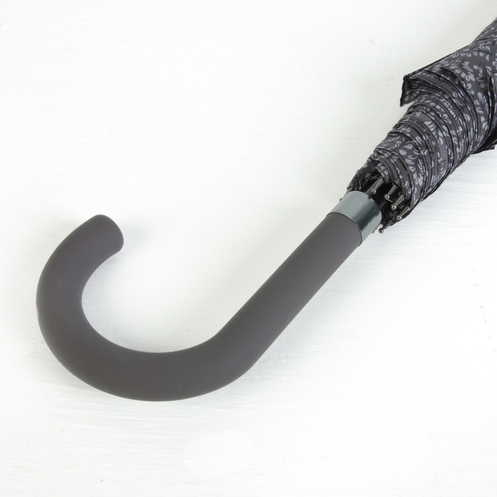 Зонт-трость "Колоски", полуавтоматический, R=52см, цвет серый