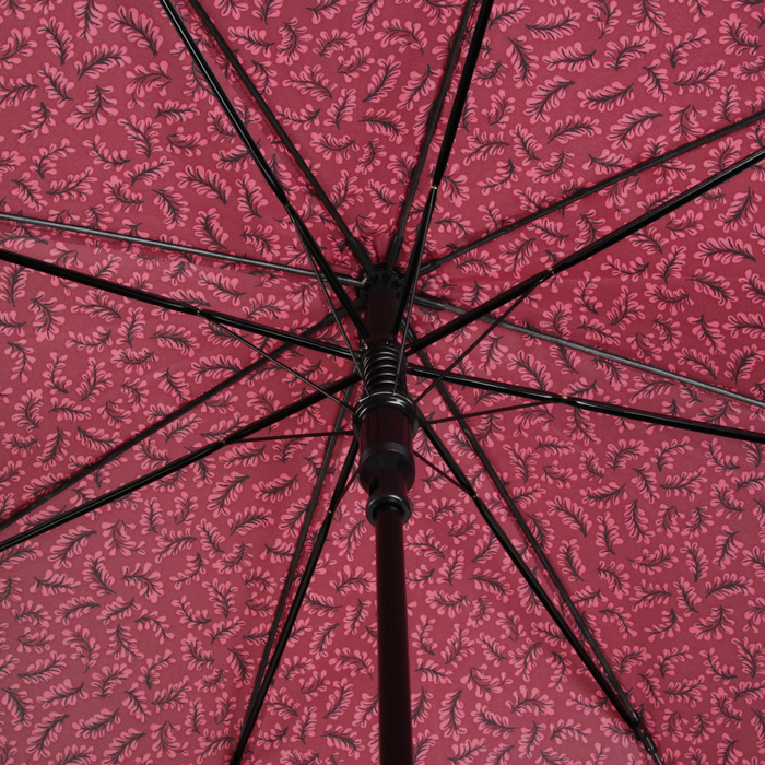 Зонт-трость "Колоски", полуавтоматический, R=52см, цвет красный