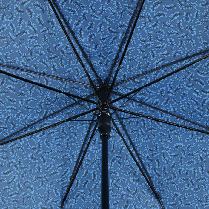 Зонт-трость "Колоски", полуавтоматический, R=52см, цвет синий
