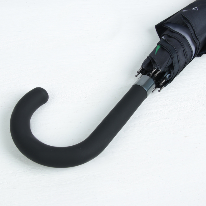 Зонт-трость "Яркий букет", полуавтоматический, R=53см, цвет чёрный/красный