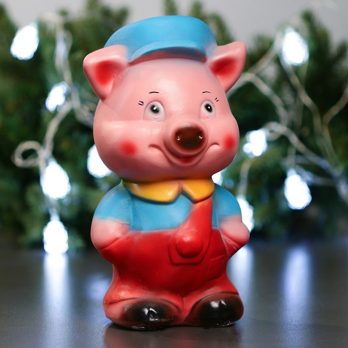 Копилка "Свинка в кепке" 25х15х21см МИКС