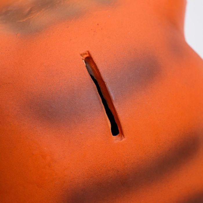 Копилка "Кот с метлой" 15х22х41см рыжий, МИКС