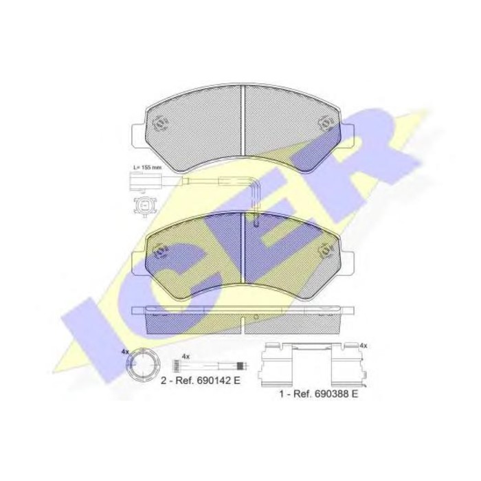 Колодки тормозные  ICER 141836201