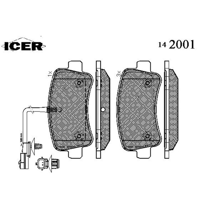 Колодки тормозные  ICER 142001