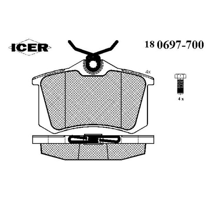 Колодки тормозные  ICER 180697700