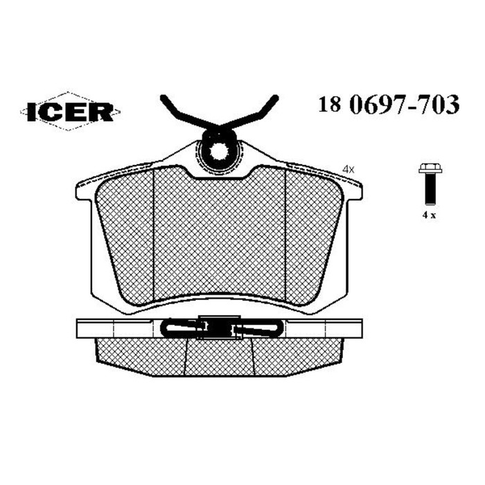 Колодки тормозные  ICER 180697703