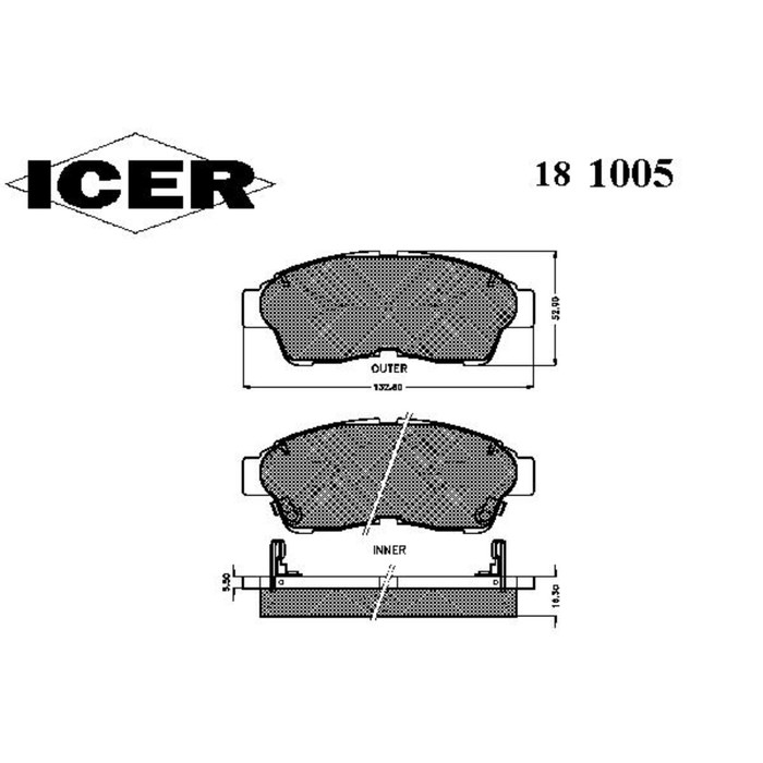 Колодки тормозные  ICER 181005