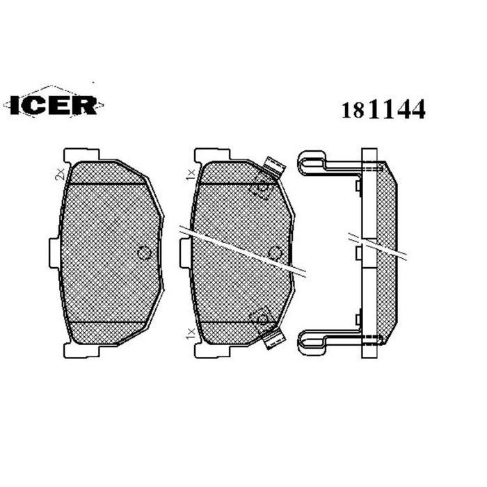 Колодки тормозные  ICER 181144