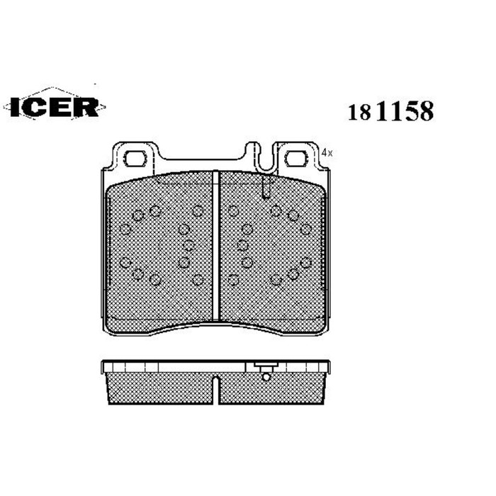 Колодки тормозные  ICER 181158