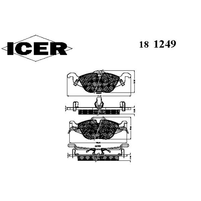Колодки тормозные  ICER 181249