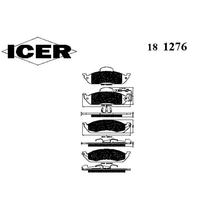 Колодки тормозные  ICER 181276