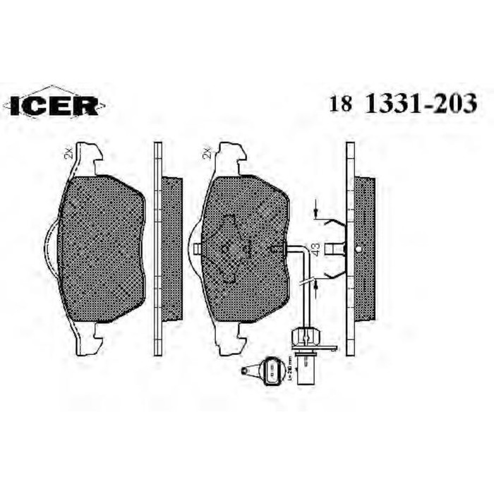 Колодки тормозные  ICER 181331203