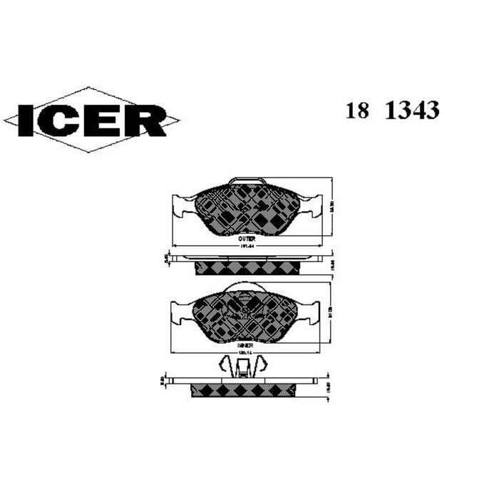 Колодки тормозные  ICER 181343