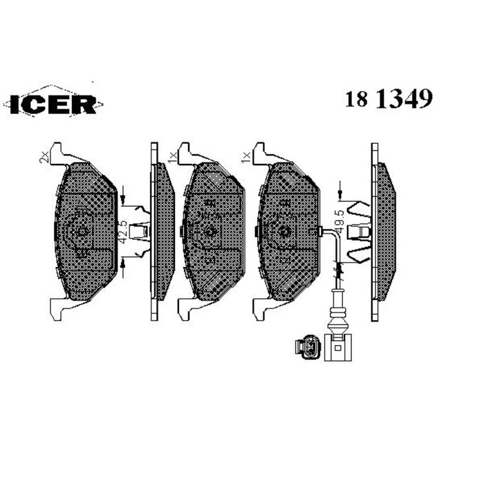 Колодки тормозные  ICER 181349