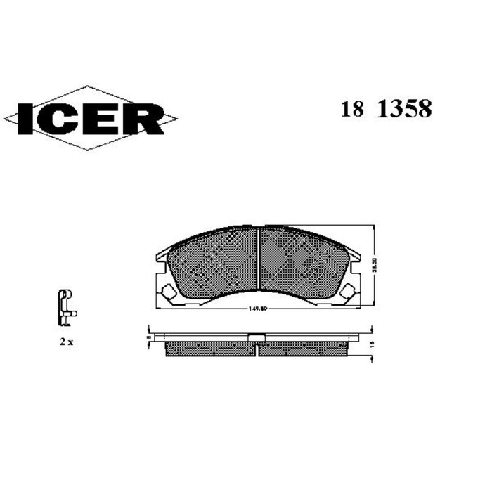 Колодки тормозные  ICER 181358