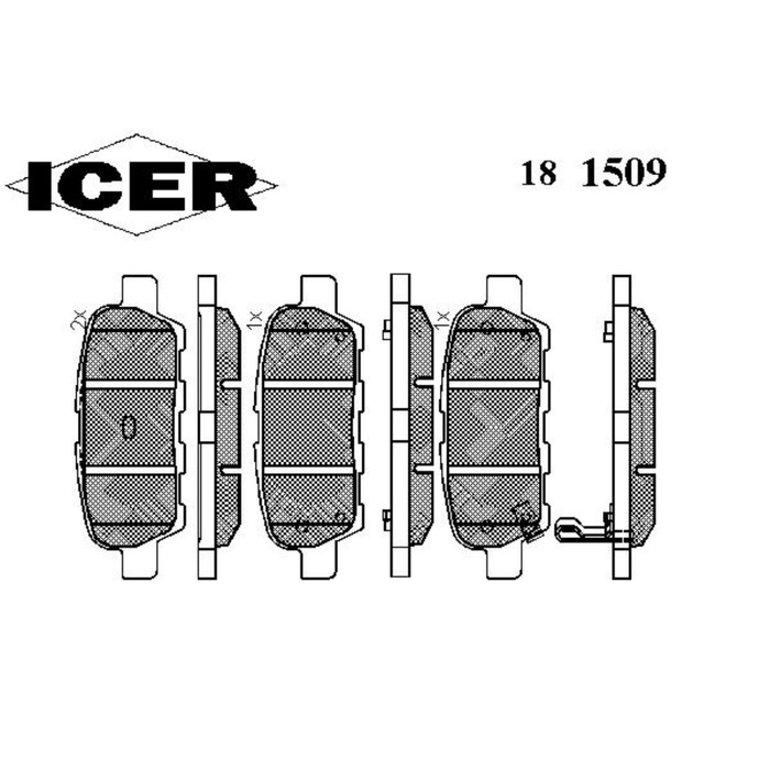 Колодки тормозные  ICER 181509