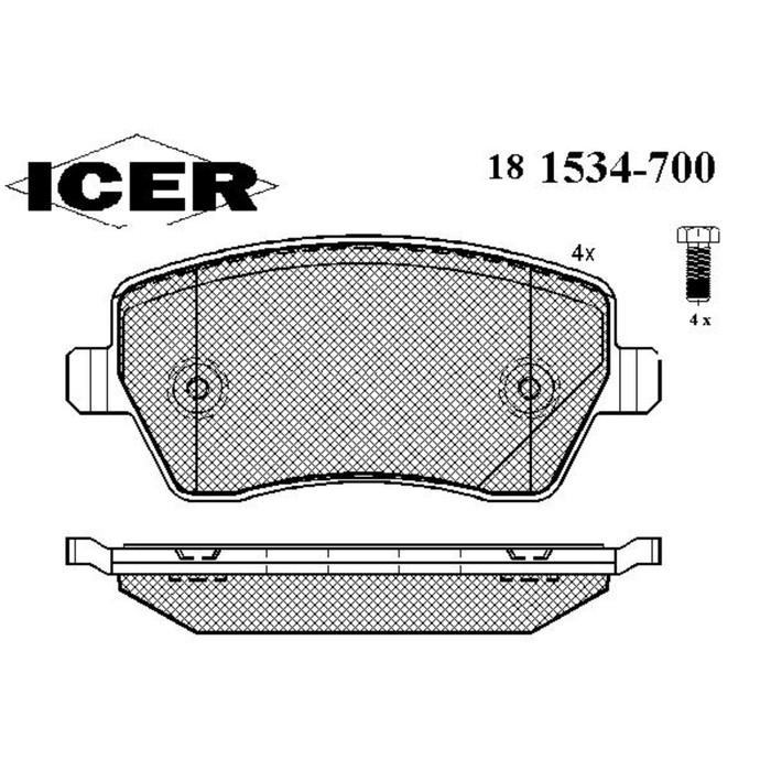 Колодки тормозные  ICER 181534700