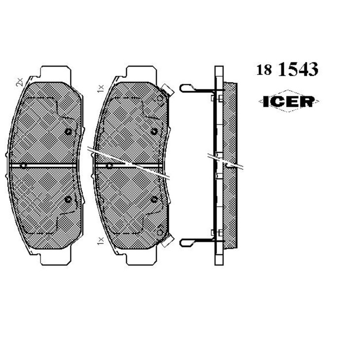 Колодки тормозные  ICER 181543