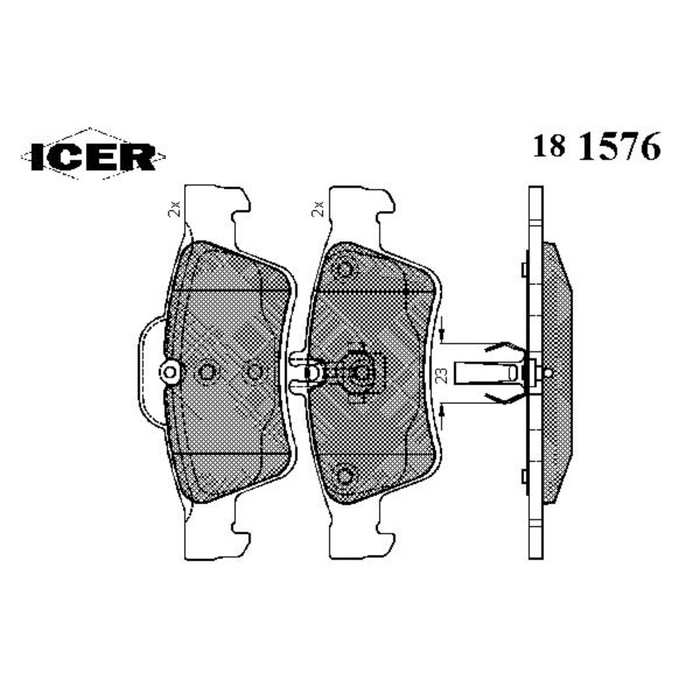 Колодки тормозные  ICER 181576