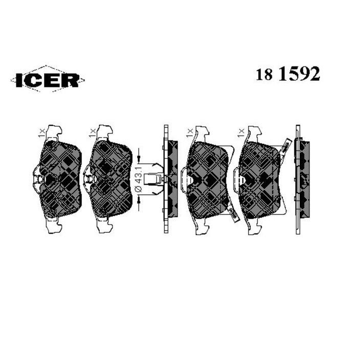 Колодки тормозные  ICER 181592