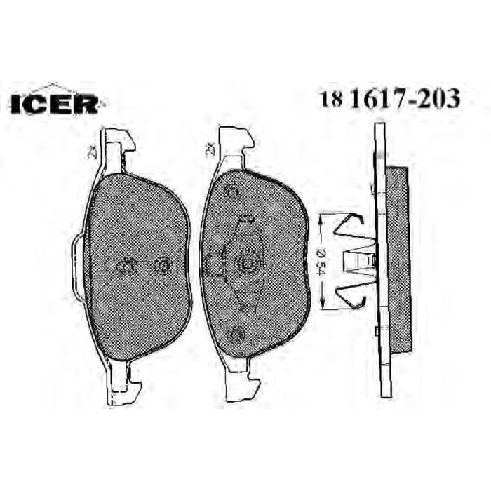 Колодки тормозные  ICER 181617203