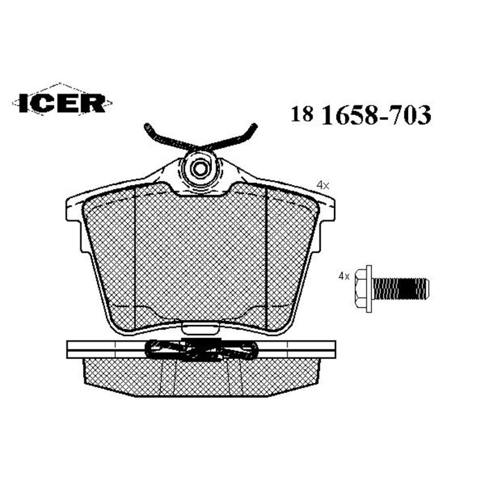 Колодки тормозные  ICER 181658703