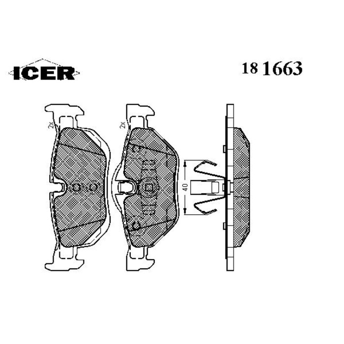 Колодки тормозные  ICER 181663