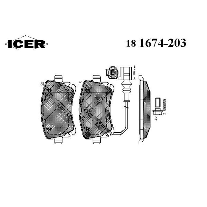 Колодки тормозные  ICER 181674203