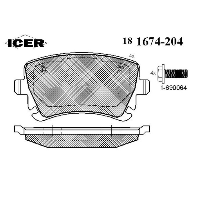 Колодки тормозные  ICER 181674204
