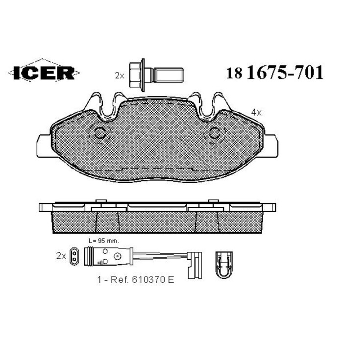 Колодки тормозные  ICER 181675701