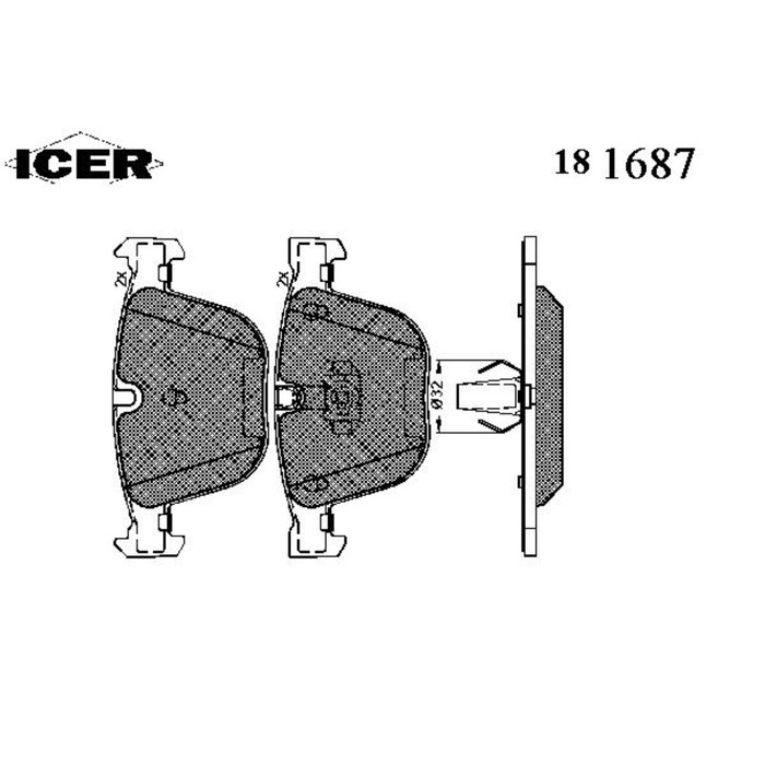 Колодки тормозные  ICER 181687