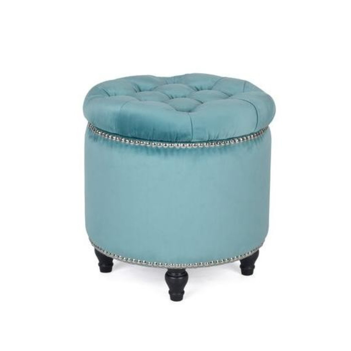 Пуф круглый Chester VS-02 SUPERNOVA, цвет велюр бирюзовый