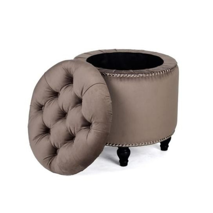 Пуф круглый Chester VS-02 SUPERNOVA, цвет велюр капучино