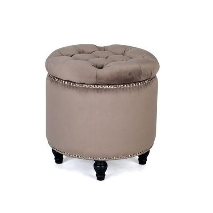 Пуф круглый Chester VS-02 SUPERNOVA, цвет велюр капучино