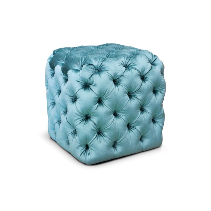 Пуф кубик-сундук Chester VS-06 SUPERNOVA, цвет велюр бирюзовый