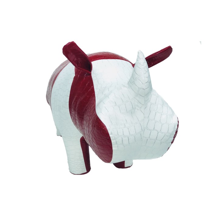 Пуф "Носорог болельщик", цвет красно-белый
