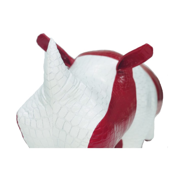 Пуф "Носорог болельщик", цвет красно-белый