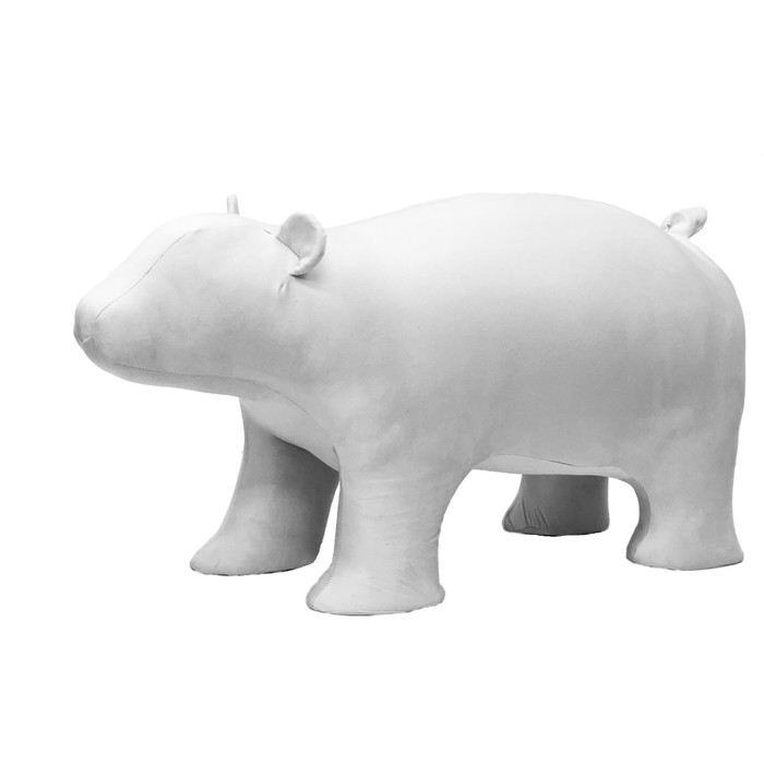 Пуф "Медведь SUPERNOVA", цвет велюр молочный