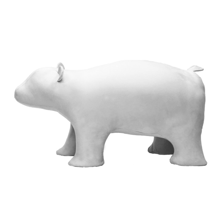 Пуф "Медведь SUPERNOVA", цвет велюр молочный