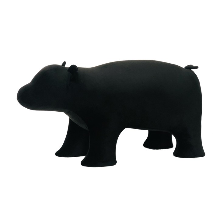 Пуф "Медведь SUPERNOVA", цвет велюр чёрный