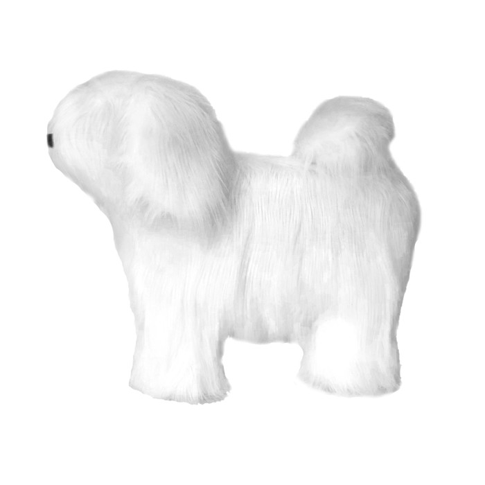 Пуф "Собака пушистая", цвет белый